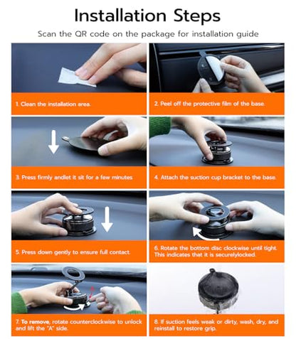 Meifigno Magnetic Car Phone Holder for Tesla Screen & Backplate,[All-Metal] 360° Rotation Vacuum Suction Cup Car Phone Mount for Magsafe, Foldable Car Phone Holders for Your Car for iPhone Android