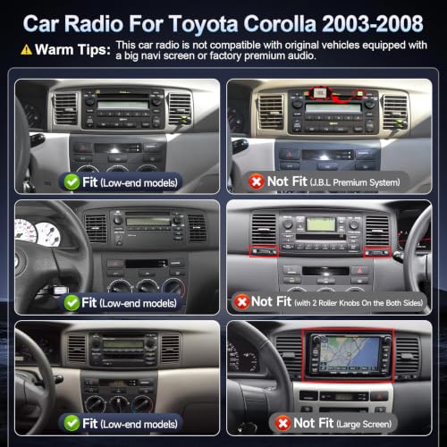 Leadfan Linux Car Radio for Toyota Corolla (Non JBL) 2003-2008