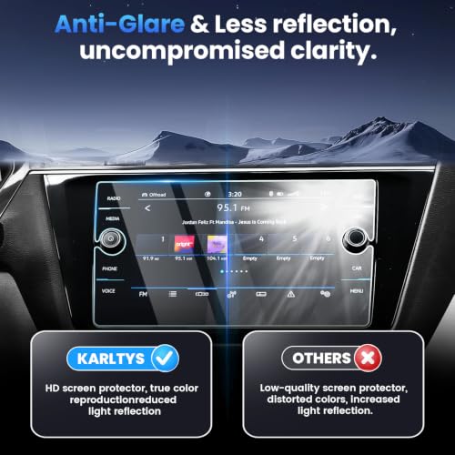 Karltys 2PCS Screen Protector for 2018-2024 VW Volkswagen Tiguan/Atlas - color: For VW Tiguan/Atlas