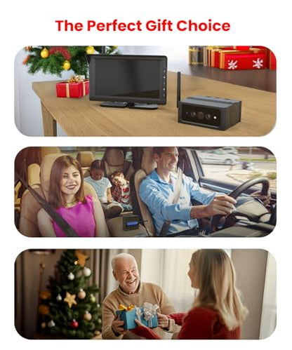 Foxpark Magnetic Wireless Backup Camera for RV Trailer: 1-Min Quick Install No-Drilling Back up Camera with 7" HD 1080P Monitor, 50FT Stable Signal Rear View Camera for Truck, Camper, SUV, Car