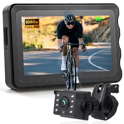 Fitense Bike Camera 360° Rotatable 4.3" 1080P 5000mAh Rear View Monitor - size: 4.3'' HD/5000mAh