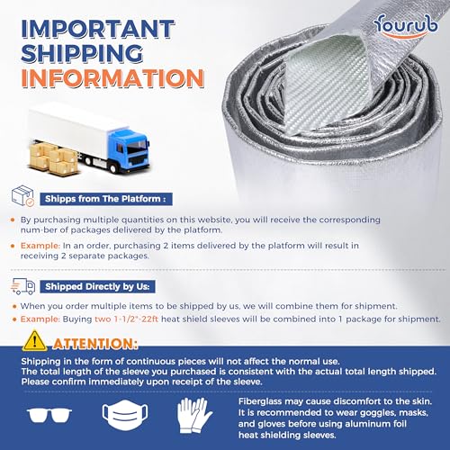 Automotive Aluminum Heat Shield Sleeve Wrap Wire Up to 485 °F, Cable Heat Shield Fire Sleeve Heat Resistance Silver Inner Diameter (1-1/2"-14ft) - size: 1-1/2"-14ft