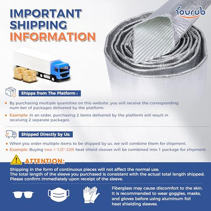 Automotive Aluminum Heat Shield Sleeve Wrap Wire Up to 485 °F, Cable Heat Shield Fire Sleeve Heat Resistance Silver Inner Diameter (1-1/2"-14ft) - size: 1-1/2"-14ft