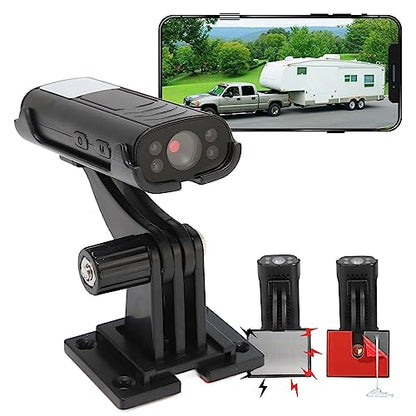 ASHATA Reverse Hitch Camera, 1080P Backup Camera with Magnetic and Adhesive Base, Motion Voice Detection, for RV Truck Trailer