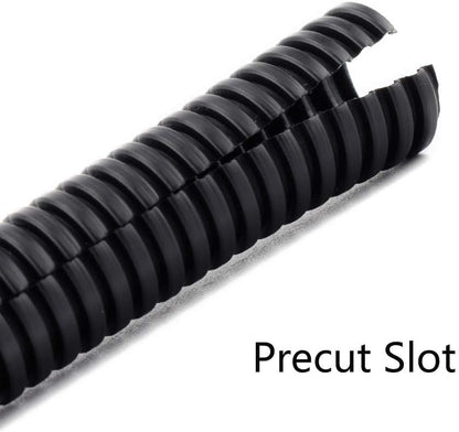 ZhiYo 20FT 3/4" Wire Loom Split Tubing Auto Wire Conduit - color: Black, size: 20FT 3/4”