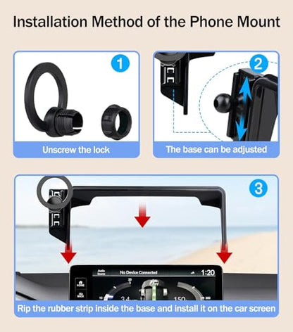 Car Phone Mount for 2023-2025 2026 Honda HR-V / 2023-2025 2026 Honda CR-V, Fits 7/9-Inch Touchscreen Only, for MagSafe Magnetic Car Phone Holder, Honda HR-V/CR-V Accessories - size: 23-26 CR-V & HR-V (7 & 9 inch screen only)