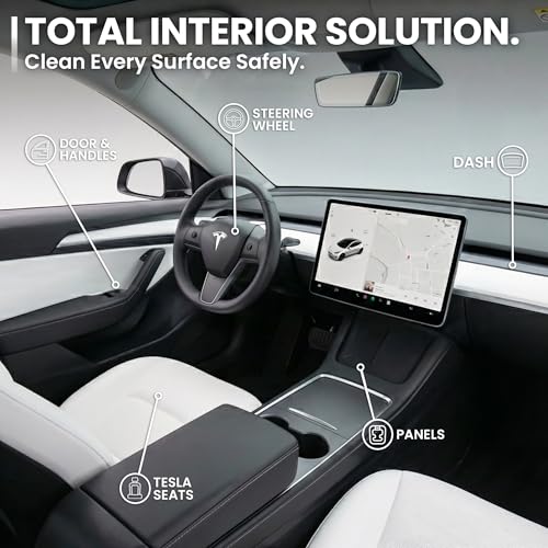EVEO TESLA Interior Cleaner Kit - (16oz) Tesla Model Y Juniper Accessories & Tesla Model 3 Accessories | Tesla Seat Cleaner, Car Interior Cleaner - Car Leather Cleaning | Tesla Model S 3 X Y 2026