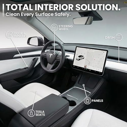 EVEO TESLA Interior Cleaner Kit - (16oz) Tesla Model Y Juniper Accessories & Tesla Model 3 Accessories | Tesla Seat Cleaner, Car Interior Cleaner - Car Leather Cleaning | Tesla Model S 3 X Y 2026