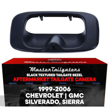 Master Tailgaters Black Tailgate Bezel with Backup Camera Replacement for Chevrolet Silverado/GMC Sierra (1999-2006) | IP68 Waterproof | Parking Grid Lines Available | Easy to Install - color: Black, size: 1999-2006 Chevrolet Silverado / GMC Sierra