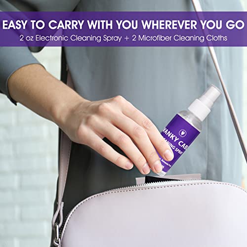 Swanky Screen Cleaner Kit: Microfiber Cloths & Spray for TV, iPad, iPhone, Monitor & Laptop (2 Oz, 4-Pack) - color: 4 Pack