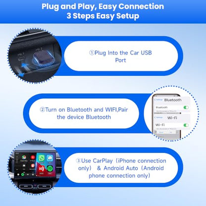 CarlinKit Mini Ultra Wireless Carplay & Android Auto 2-in-1 Adapter