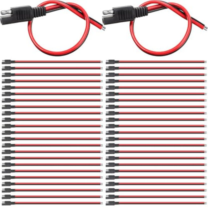 Frienda 16 Pack 14 Awg 2 Pin SAE Quick Connectors Extension Cable 1FT 12V - size: 14 AWG