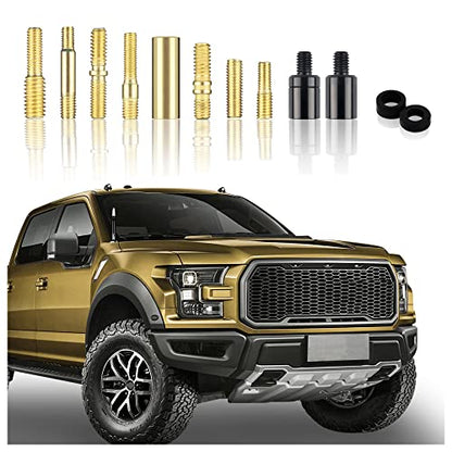 12PCS Car Antenna Adapter,Sturdy and Durable Universal Antenna Adapter Kit Car Accessories Compatible with Toyota Chevrolet Cadillac Dodge Jeep Ford GMC Antennas