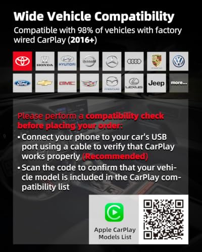 Wireless CarPlay Adapter for Apple iPhone Metal Design 2026 Upgraded