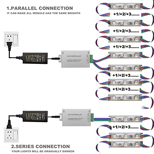 EAGWELL 20 Ft Storefront Lights RGB Module LED Lights - color: RGB (Red, Green, Blue)