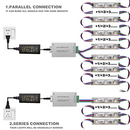 EAGWELL 20 Ft Storefront Lights RGB Module LED Lights - color: RGB (Red, Green, Blue)