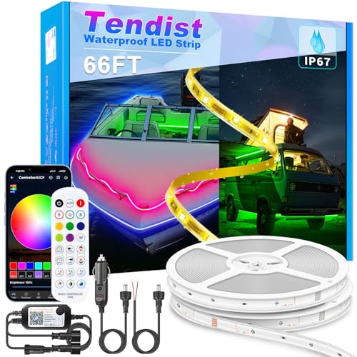보트 LED 조명 1.8m(66피트), 12V RGB 방수 폰툰 보트 조명 외부 - size: 66FT