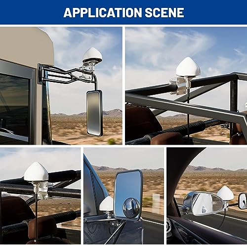 Anina Sirius XM Satellite Radio Antenna, Mirror Tubular Mount Aerial with SMB Connector 21ft Extension Wire for Semi Truck RV Trailer Car Vehicle, High Gain Sirius XM Stereo Receiver Tuner Antenna