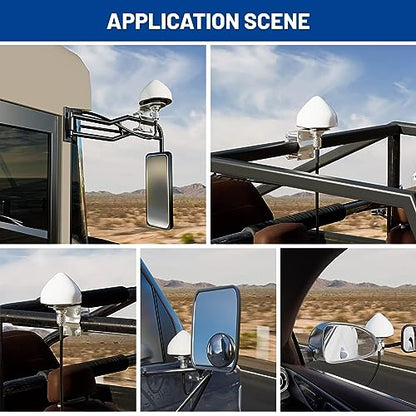 Anina Sirius XM Satellite Radio Antenna, Mirror Tubular Mount Aerial with SMB Connector 21ft Extension Wire for Semi Truck RV Trailer Car Vehicle, High Gain Sirius XM Stereo Receiver Tuner Antenna