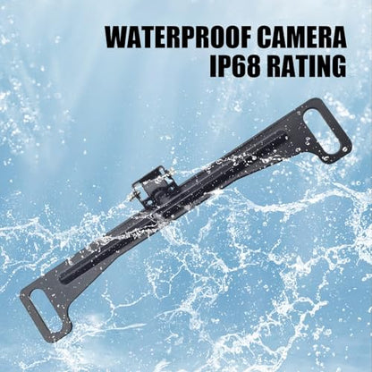 1 PC Car Reversing Camera License Plate Frame Bracket, Waterproof Driving Recorder Rear View Camera License Plate Holder, Screw-Fixed Camera Mounting Base, Universal for Cars Trucks (Black)