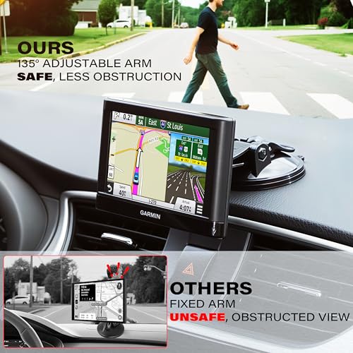 1Zero 2PCS GPS Mount for Garmin, Adjustable Suction Cup Car Holder