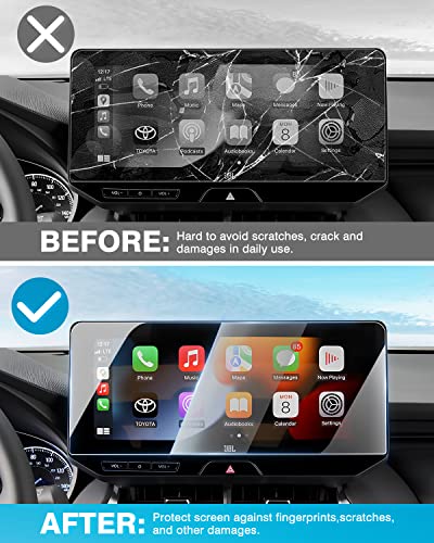 Karltys [Upgrade 2 Pack Screen Protector for Toyota Venza 2021-2025 12.3-Inch Accessories Touchscreen for Models (XLE, Limited Nightshade Edition)[No Glare & Fingerprint] 2025 Toyota Venza Accessories - size: 2021-2025 Toyota Venza