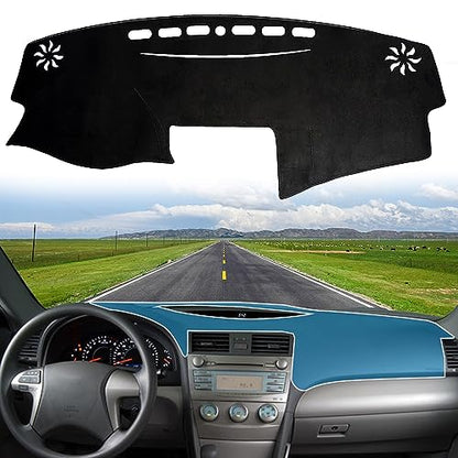 Dashboard Cover Suitable for Toyota Camry 2007 2008 2009 2010 2011 Car Dashboard Cover Sun Visor Mat Non-Slip Polyester Dashboard Accessories (Black) - size: 2007-2011 For Toyota Camry