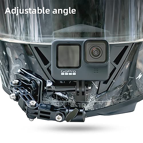 Motorcycle Helmet Chin Mount Kit Compatible with GoPro Hero 13 Black, Hero 12/11/10/9/8/7, DJI Action 6/5 Pro/4/3 and More Action Cameras (Ball Head Motorcycle Helmet Chin Mount) - style: Ball Head Motorcycle Helmet Chin Mount