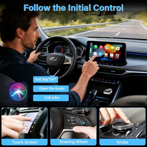 Mini Wireless CarPlay Adapter, 2026 Upgraded Carplay Connect, Wireless and Bluetooth Adaptor, Plug&Play, No Delay & Stable Connection, for iOS 10+