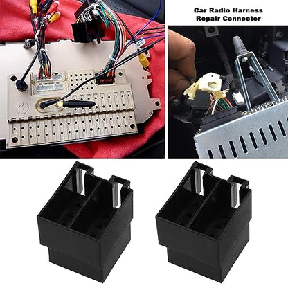 ECSiNG 2 Sets 16 Pin Car Audio Wiring Cable Adapter Car Stereo Radio Loom Adapter 16 Pin ISO Terminal Connector for Repairing ISO Connector