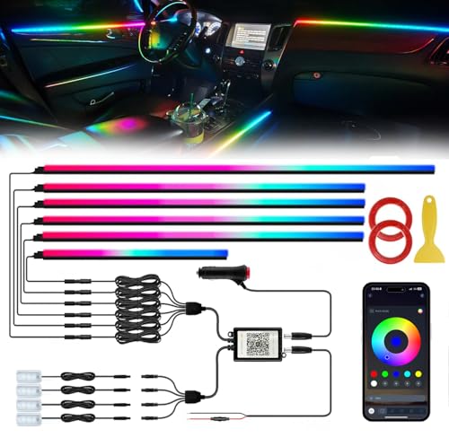 Smart Acrylic LED Car Interior Lights, 10-in-1 Fiber Optic Ambient Kit - size: Car Ambient Lighting Kit (10 in 1)