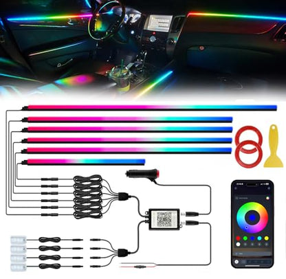 Smart Acrylic LED Car Interior Lights, 10-in-1 Fiber Optic Ambient Kit - size: Car Ambient Lighting Kit (10 in 1)