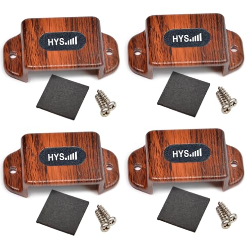 HYS Amateur HT Single Side Radio Car Mount, Car Radio Mounting Kit with Screws for Handheld CB Radio & VHF UHF Walkie Talkie Radios (Packing of 4pcs) - color: Brown