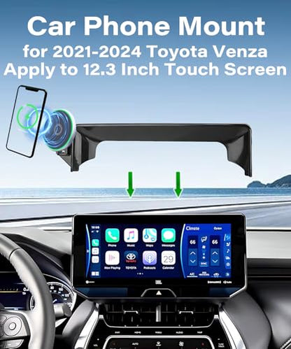 Car Phone Mount for Toyota Venza 2021 2022 2023 2024 9" Screen Accessories - size: fit for Toyota Venza 2021-2024 (12.3 Inch Screen)