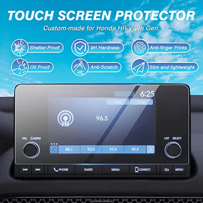 Karltys [Upgrade Screen Protector for Honda HR-V/HRV Sport LX 7-Inch 2023 2024 2025 [No Glare & Fingerprint] Tempered Glass Honda HR-V/HRV Sport Touchscreen Accessories (NOT for EX-L) - size: 7"Honda HR-V/HRV 2023-2025