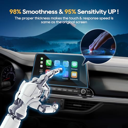 LFOTPP Fit for 2019 2020 2021 Forte 8-Inch Car Navigation Screen Protector, Tempered Glass 9H Hardness Audio Infotainment Display Center Touch Protective Film Scratch-Resistant