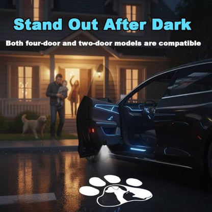 2PCS Prayer Gesture Cross Car Door Light Logo Projector LED Welcome Lamp - color: Cross