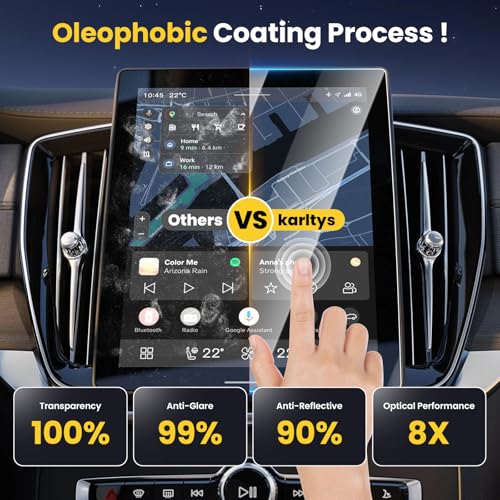 Karltys Screen Protector for 2025 2026 Volvo XC90/Hybrid & 2026 XC60/Hybrid 11.2 Inch [No Glare & Fingerprint] Tempered Glass Volvo XC90/XC60 Accessories - size: 11.2"Volvo XC90 2025 2026