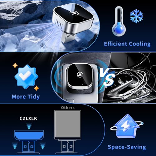 2-in-1 Wireless CarPlay and Android Auto Adapter, 2026 Upgraded Wired to Wireles s Converter, Wireless CarPlay Adapter for Apple iPhone & Android,Plug-and-Play, Stylish and Compact Design