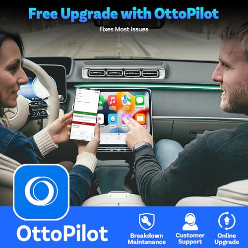 OTTOCAST Mini Core 2-in-1 Wireless CarPlay & Android Auto Adapter Mini Cube