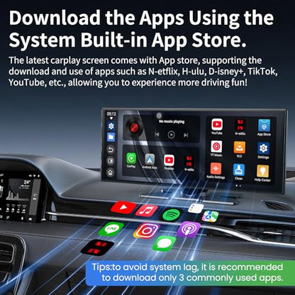 11.5 inch CarPlay Screen for Car, Built-in N-etflix/YouTube and Other apps