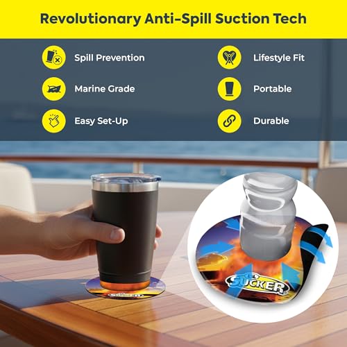L'il Sucker Suction Rings Suction Cup Holder Anti-Spill Can Drink Holder for Boats, Trucks, ATVs, Home & Outdoors - Prevent Spills with Our Non Slip Cup Coaster - National Parks Pack of 2 - color: National Parks