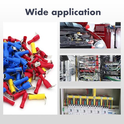 Chanzon Piggyback Connectors Wire Terminal Kit Red Blue Yellow 10-22AWG - size: PiggyBack Assorted, style: 22-10AWG All Sizes