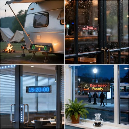 led Eyes for car Windshield-programmable led Sign，Devil Eyes Light for Windshield with Dynamic Patterns, APP/Remote Control, IP68 Waterproof, USB Powered for Cars/Trucks/RVs，1PCS （14.7"x3.6"） - color: 14.7*3.6 Inch-1PCS