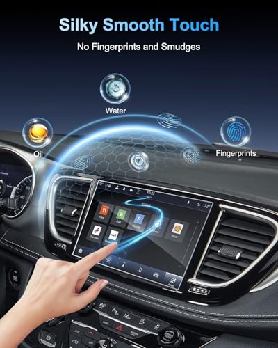 2021-2026 Pacifica Screen Protector For 2021 2022 2023 2024 2026 Chrysler Pacifica (Touring/Touring L/Limited/Pinnacle/Select) 10.1Inch Touchscreen 2026 Pacifica Accessories 9H Tempered Glass [NO Fingerprint&Scratches] - color: Pacifica 2021-2026 10.1"Nav