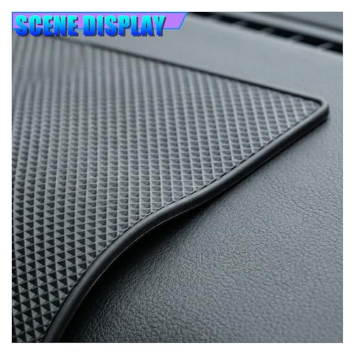 Car Dashboard Anti-Slip Mat, 10.6"×5.9" Car Dash Sticky Strong Gripping Pad, Multifunctional Auto Interior Organization Accessories for Cell Phones, Keys, Coins (Grid) - size: Grid