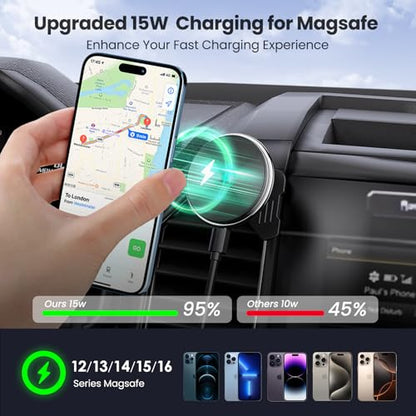 Wireless Charging Vent Magnetic Vent Phone Mount for 2015-2020 Ford F-150 - size: Magnetic Charge