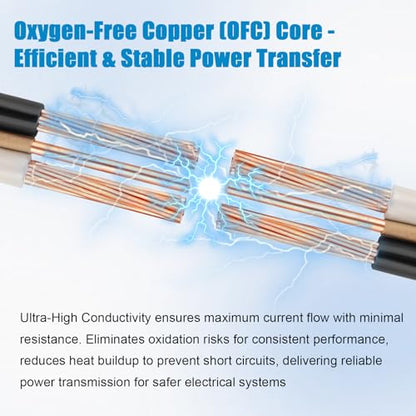 6/2 Wire with Ground - 5FT 6 Gauge NM-B Non-Metallic Sheathed Cable 100% Pure Copper 6 AWG 2 Conductor Residential Indoor Wire for Outlets, Switches, Other Loads and Lighting Wiring Projects etc. - size: 5FT, style: 6AWG/2