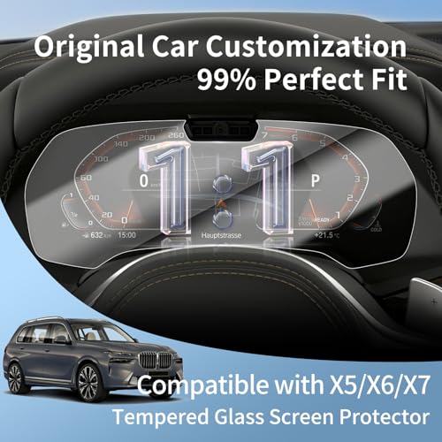 for 2019-2023 BMW X5/X6/X7 Dashboard Screen Protector 12.3" 【Have Camera 】 - color: For BMW X5/X6/X7 Camera Dash HD