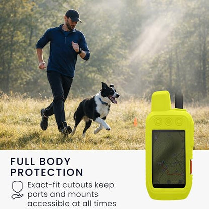 kwmobile Silicone Case for Garmin Alpha 200i / Alpha 300i Case - Protective Cover for GPS Handheld - Anti-Slip Outdoor Sleeve in Neon Yellow - color: neon yellow